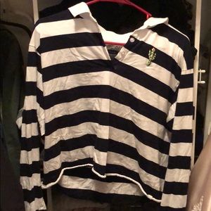 Long Sleeve striped navy shirt